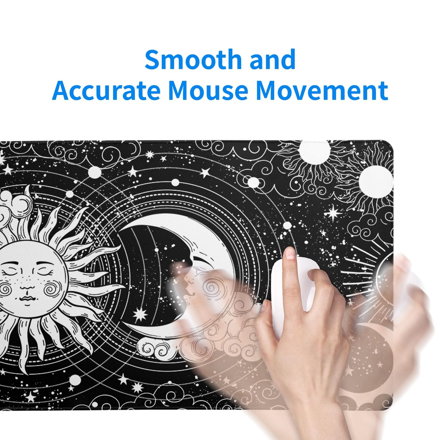 Black and White Japanese Cherry Blossom Gaming Mouse