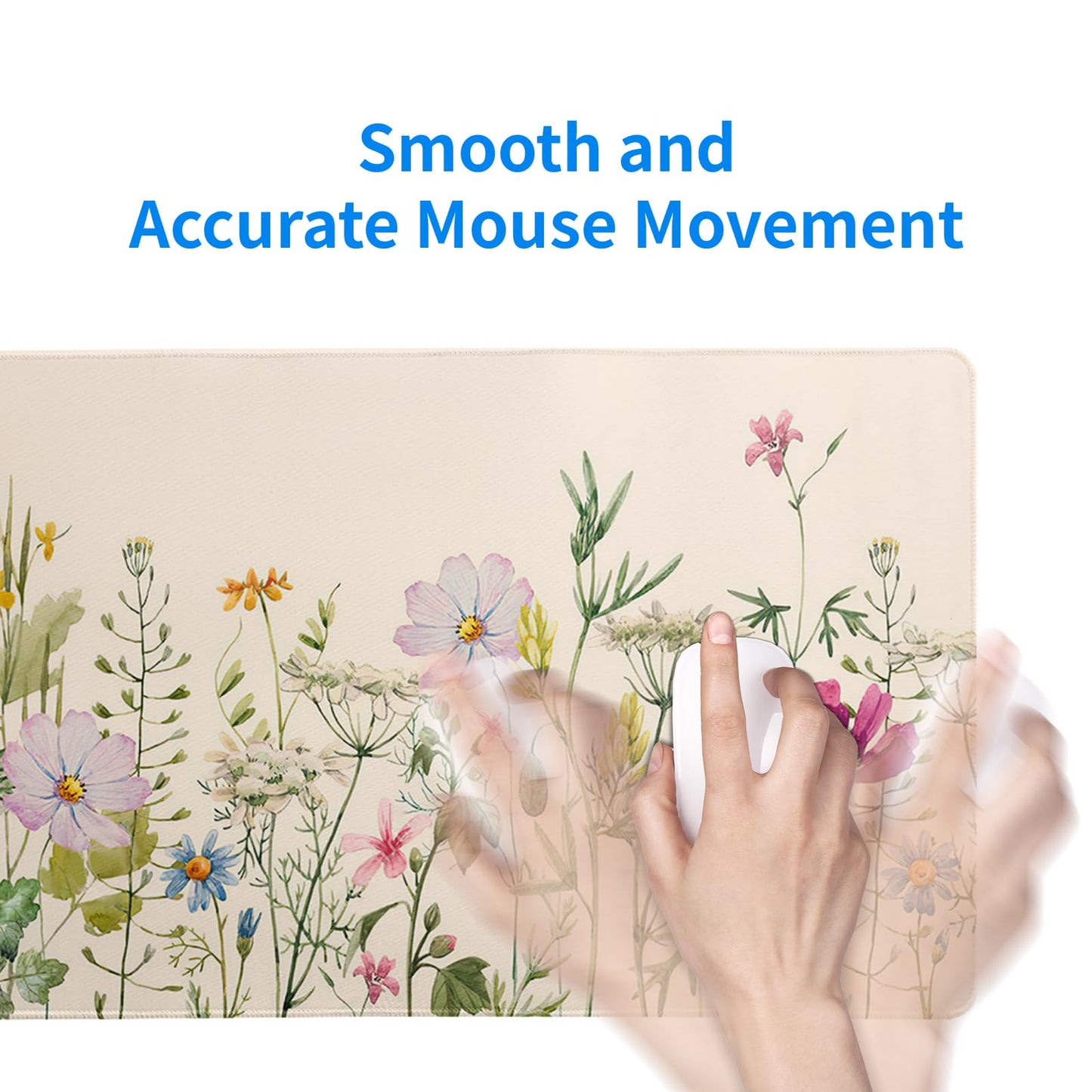 Black and White Japanese Cherry Blossom Gaming Mouse