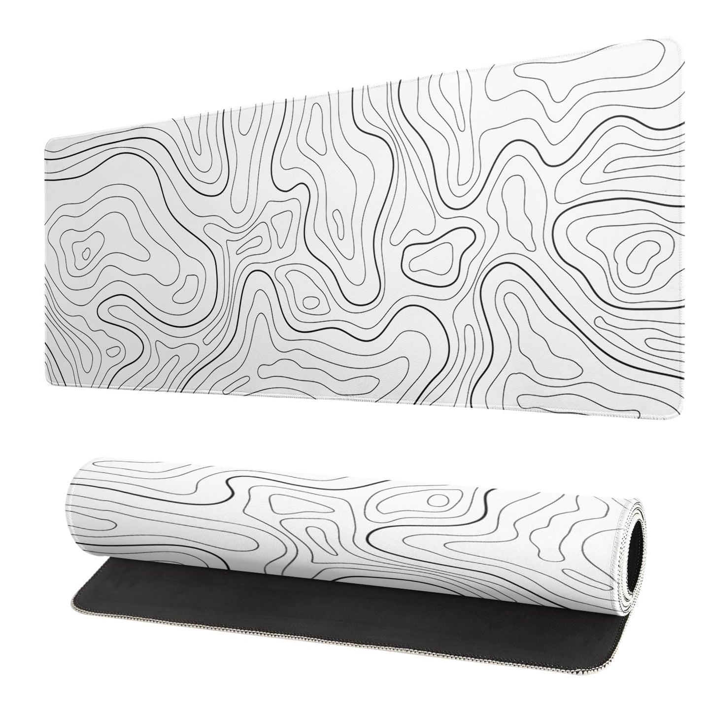 Black and White Japanese Cherry Blossom Gaming Mouse