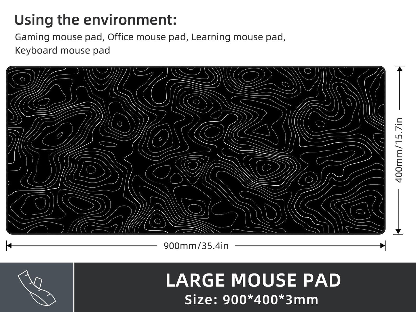 Rinaze Extra Large Gaming Mouse Pad