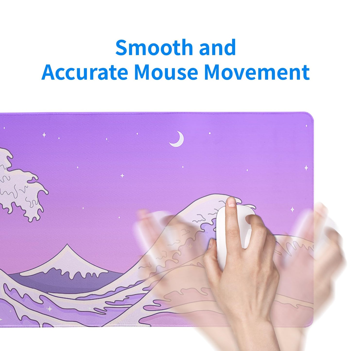 Black and White Japanese Cherry Blossom Gaming Mouse