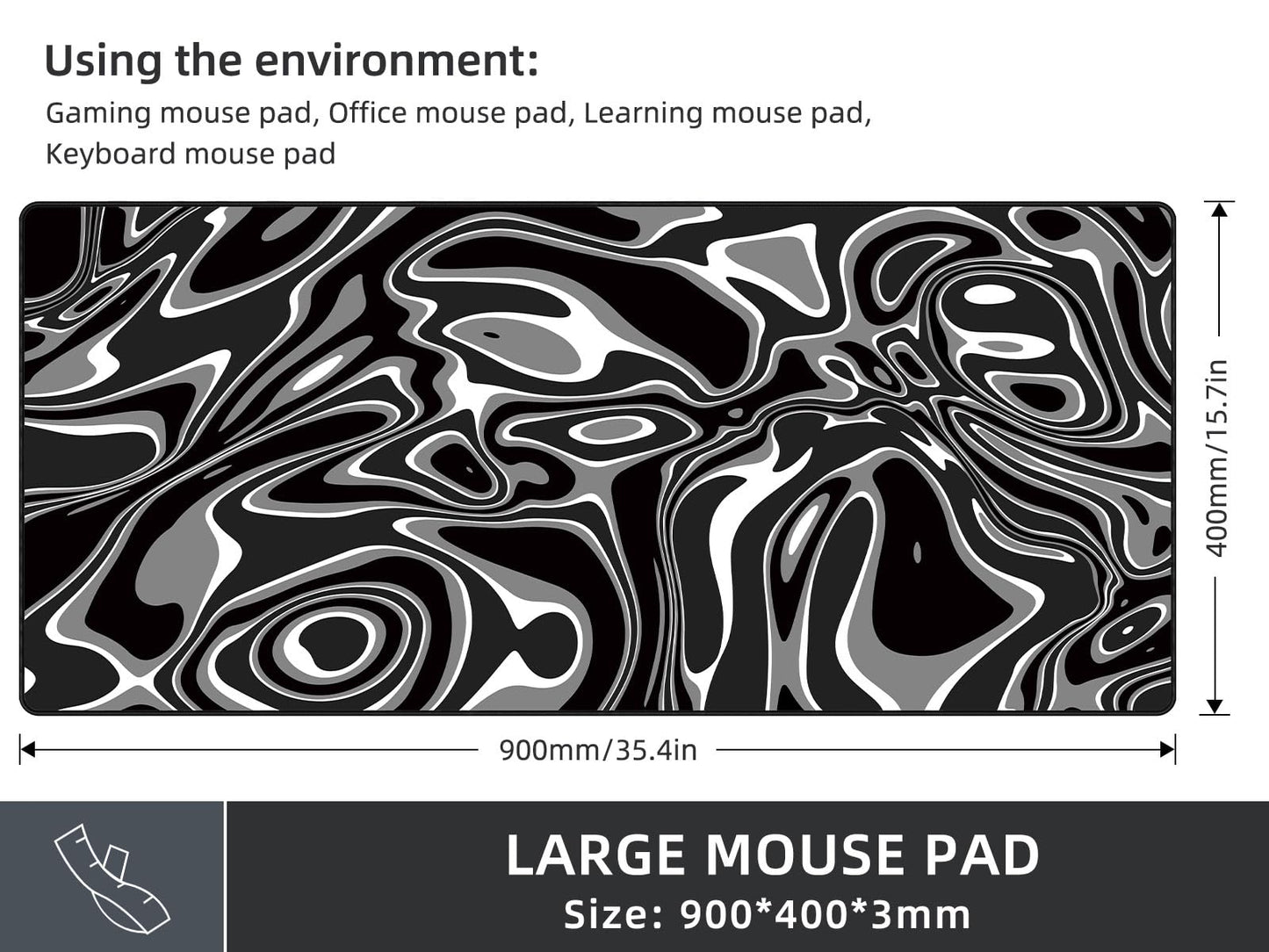 Rinaze Extra Large Gaming Mouse Pad