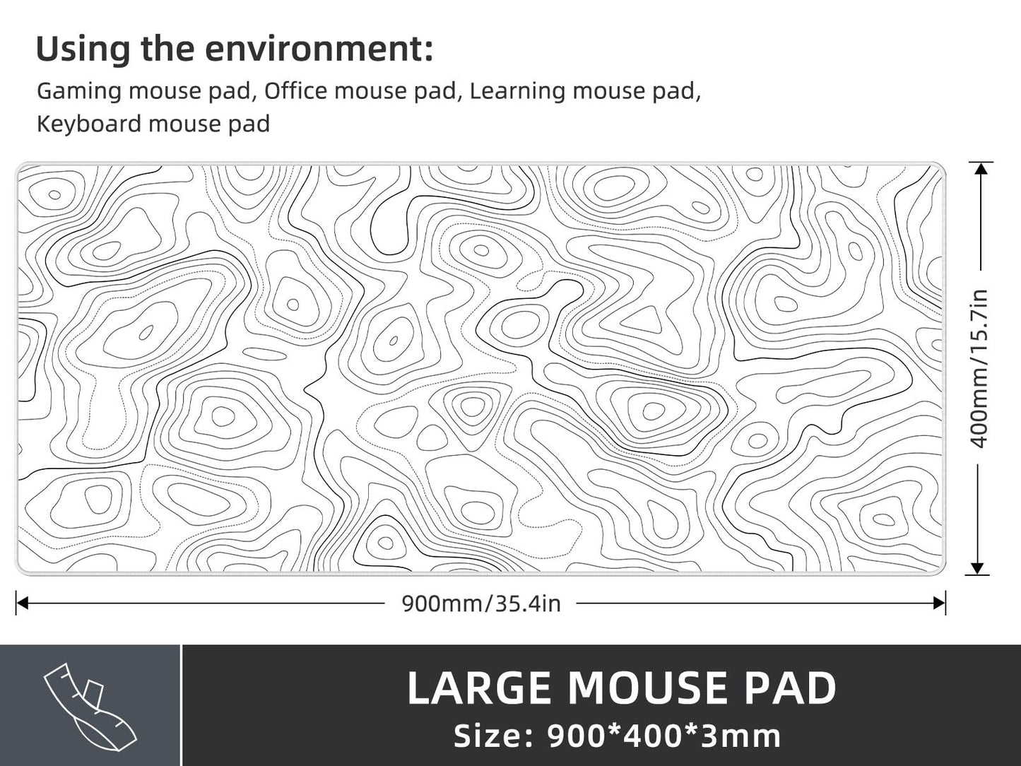 Rinaze Extra Large Gaming Mouse Pad